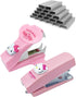 Kitty Mini Stapler with 1,000 Staples/Box, Staples Remover Set, School, Office Stationery, Mini Stapler Set
