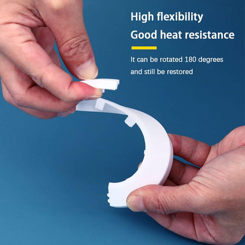 1.97" Outer Diameter Flange Water Pipe Cover, White PP Plastic Escutcheon Collar for Wall Pipe Decoration