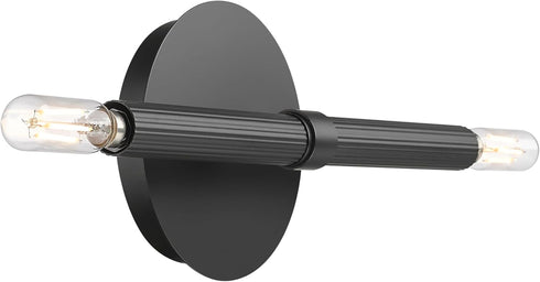 ML 25702-MB 5.75" 2-Light Lighting Skyva High Wall Sconce - Matte Black