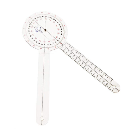 EMI Goniometer Physical Therapy 4 Piece Set, EGM-429TM - 12", 8", 6", and Tape Measure