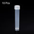PATIKIL 10mL Plastic Test Tubes, 10 Pack Clear Screw Cap for Lab Laboratory Science