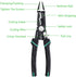 szhdxsy 9-in-1 Wire Stripper, 8.5in Wire Stripper and Crimping Tool, Multifunctional Wire Stripper,Wire breaking pliers Cable cutters, Multi-functional pointed-nose pliers