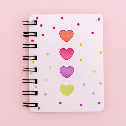 Yansanido Small Spiral Notebook, 4 Pcs 3.14 x 4.13 Inch, 4 Style Design, 80 Sheets - 160 Pages Journals for Study