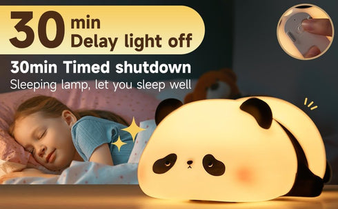 Cute Duck Lamp,Fun Lying Flat Duck Panda Night Light,LED Squishy Animal Novelty Lamp,Toddler Baby Night Light