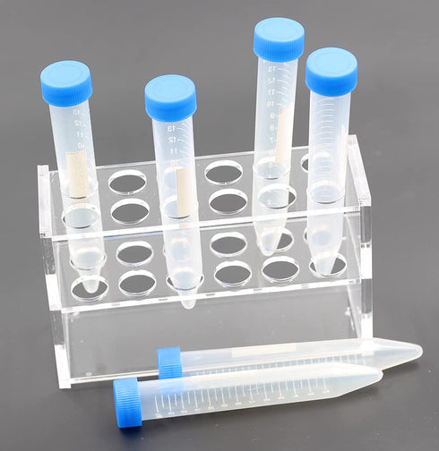 Transparent 12-Hole Acrylic Test Tube Rack for 10ML Test Tube (25ml)
