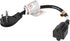 1Feet 1625W 13A UL SJT 16AWG Flat Plug Heavy Duty Extension Cord: 3-Prong Grounded Short 90 Degree Angle Adapter, UL