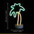 Summer ENUOLI Coconut Palm tree Neon Signs LED Battery Operated USB Powered Neon Light with Holder Base for Party