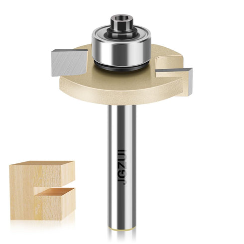 JGZUI Slot Cutter Router Bit, ''T'' Type Bit with Bearing, Slot Router Bit
