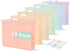 Plastic Hanging File Folders, 12 Pack, 2'' Fixed Width, Heavy Duty for Filing Cabinet, Pastel Colors