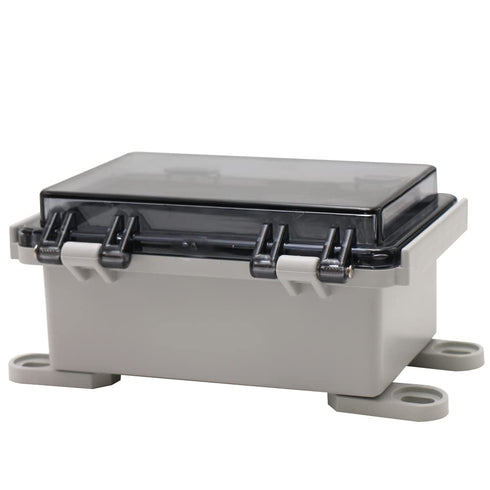 MAKERELE Waterproof ABS Plastic Electrical Boxes, Hinged Shell Outdoor Project Enclosure with Transparent Cover