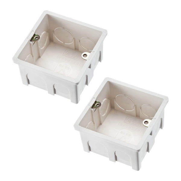 uxcell 2pcs Wall Switch Box, Electrical Outlet Flush Mount, 86 Type Single Gang White