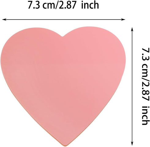 ONLYKXY 3 Pack Dark Pink Heart Shaped Transparent Sticky Notes, 2.8X2.8in, 150 Sheets Waterproof Self-Stick Pad