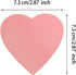 ONLYKXY 3 Pack Dark Pink Heart Shaped Transparent Sticky Notes, 2.8X2.8in, 150 Sheets Waterproof Self-Stick Pad