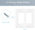 2-Gang Decorator Wall Plate Cover for Double Switch Outlet Electrical Faceplate White (10-Pack)