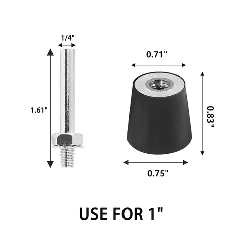 1 Inch 2-Pack 1/4 Inch Litoexpe Disc Pad Holder for Roloc, Quick Change Disc Attachments for Polishing, Sanding