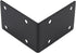 NINGWAAN 20 2.9 2.9 1.9 inch PCS L Corner Brackets, Stainless Steel Black Joint Right Angle Bracket, Corner Brace Shelf