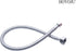 Braided Faucet Connector Supply Hose 1/2"-14NPSM Brass Nut X 3/8 Female Fitting, Stainless Steel Lead-Free 20-Inch Long