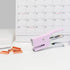 Purple Plier Stapler with #10 Staples Set, Cute Manual Stapler with 1000 Rose Gold Staples for Office Supplies