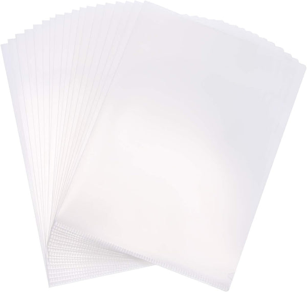 Tupalizy Clear Plastic File Document Folder Protector, A5 Size Copy Safe Project Pockets, 16PCS