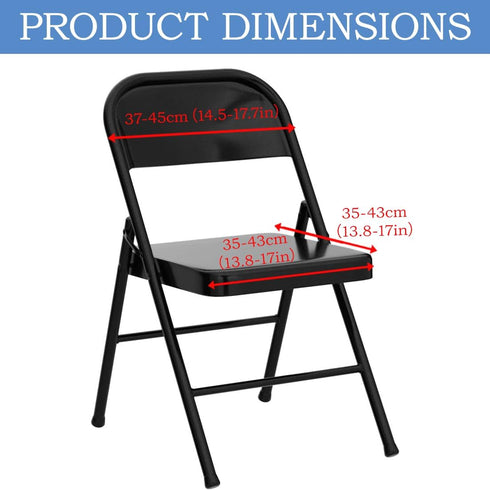 Daunkang 2Pcs Armless Set 1 Folding Chair Cover Stretch Split Office Computer Chairs Slipcovers Jacquard Foldable Desk