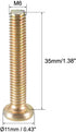 uxcell M6x35mm Furniture Screw, Hex Socket Machine Screws, Zinc Plated Fasteners, 10Pcs