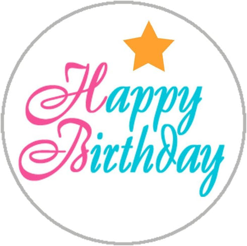 Happy Birthday Envelope Seals - 1.2" Happy Birthday Stickers, 144 Stickers