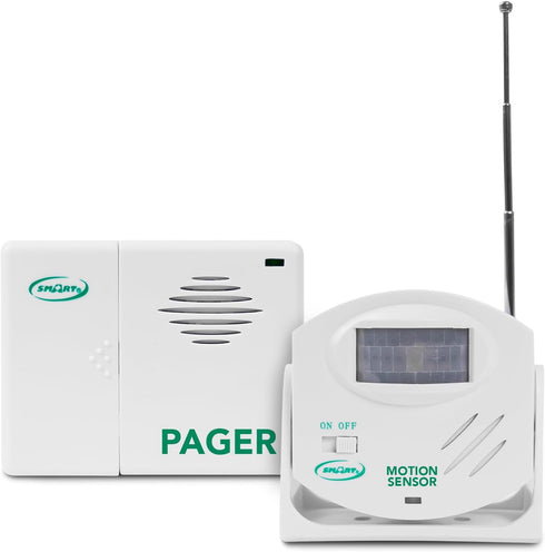 Smart Caregiver Wireless Motion Sensor Alarm System with Pager for Fall Prevention, 300' Range
