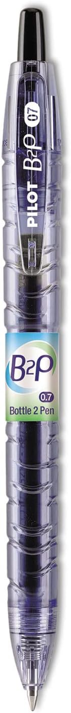 Pilot 31600 B2P Bottle-2-Pen Recycled Retractable Gel Ink Pen, Black Ink, 0.7mm