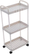 Tofficu Utility Rolling Cart Slim Cart with Wheels Modern Storage Organizer for