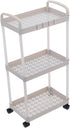 Tofficu Utility Rolling Cart Slim Cart with Wheels Modern Storage Organizer for