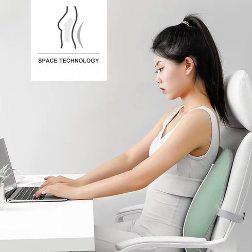 Summer Seat Cushion Ergonomic Memory Foam Office Chair & Car Pad, Breathable Design with Waist Support, Portable