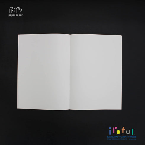 SAKAE????????? iroful Notebook, 8.27" x 5.85", 96 Pages, Unruled, White, 1 Pack (PI-A5NB-MW)