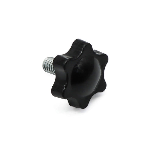 Aiwaiufu 1/4"-20 Threaded Knurled Thumb Nuts, Black Knobs Clamping Screws, Grip Knob Screw, 10 Pieces