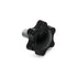 Aiwaiufu 1/4"-20 Threaded Knurled Thumb Nuts, Black Knobs Clamping Screws, Grip Knob Screw, 10 Pieces