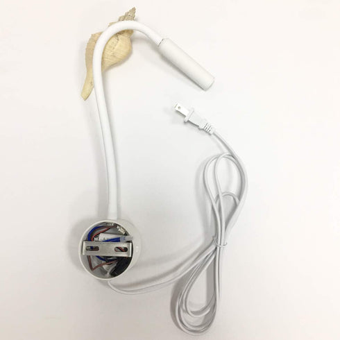 2 Pack 110V 2pcs 3000K) Corded Wall Mount Lamp Reading Wall Light for Bed Easy Install (White, Warm White
