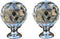 SANCHAKOU Door Knobs for Wardrobes 2 Pcs Single Hole Gold Silver Base Crystal