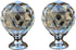 SANCHAKOU Door Knobs for Wardrobes 2 Pcs Single Hole Gold Silver Base Crystal