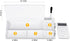 Small Glass Desktop Whiteboard Dry Erase Board with Calculator, Desktop White Board Storage Memo Notepad, Computer