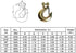 Clevis Slip Hooks with Latch, Safety Chain for 1/2'' Tow Chain, 9,000 LBS Working Capacity, Grade 70