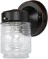 Design House Jelly Jar 1 Light Wall Light, Oil Rubbed Bronze, Outdoor