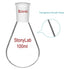 StonyLab Borosilicate Glass 100mL Heavy Wall Single Neck Recovery Flask, 24/40 Outer Joint