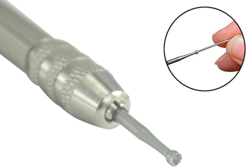 Luo ke 2 Pcs Round Cup Burr, 3/32'' Shank Wire Rounder Burs with Hand Drill Twisting Tools (1.2mm + 1.8mm)