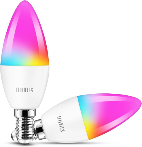 OHLUX E12 Led Bulb, Smart Candelabra Led Light Bulbs 4W 40 Watt