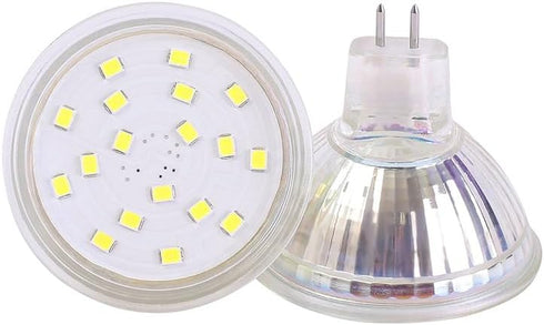 MR16 LED Light Bulbs, AC/DC12V Non-dimmable GU5.3 4W Spotlights, 6000K Cool White, Pack of 2