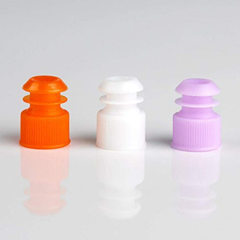 Globe Scientific Polyethylene Flange Plug Cap for Test Tubes, 16mm Size, Lavender (Pack of 1000)