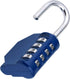 ZHEGE 4 Digit Combination Locker Lock - Outdoor Padlock for Gym, School, Gates, Doors, Fence, Blue