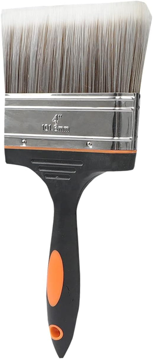4" Large Paint Brush - Soft Tip Paint Brushes for Walls, Quick Decking, Fence, and Furniture Paint Application