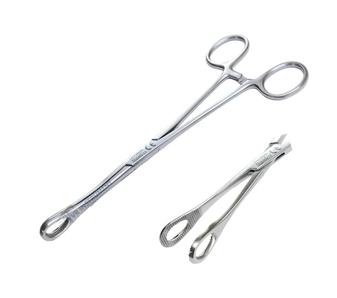 VR Instrument Supply Sponge Holding Forceps 7" Straight Serrated Surgical Instruments Veterinary Body Piercing Tools