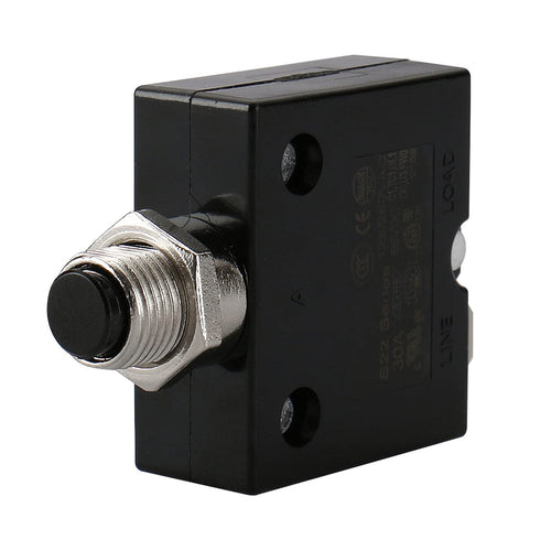 Baomain Circuit Breaker Thermal Overload Switch Protector W66-30A 125/250VAC/50VDC Push Button Reset