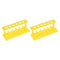 YOKIVE 2Pcs Tube Rack Holder, 6 Pins Plastic for 18-21mm Lab Test Tubes, 6-Sockets, Yellow